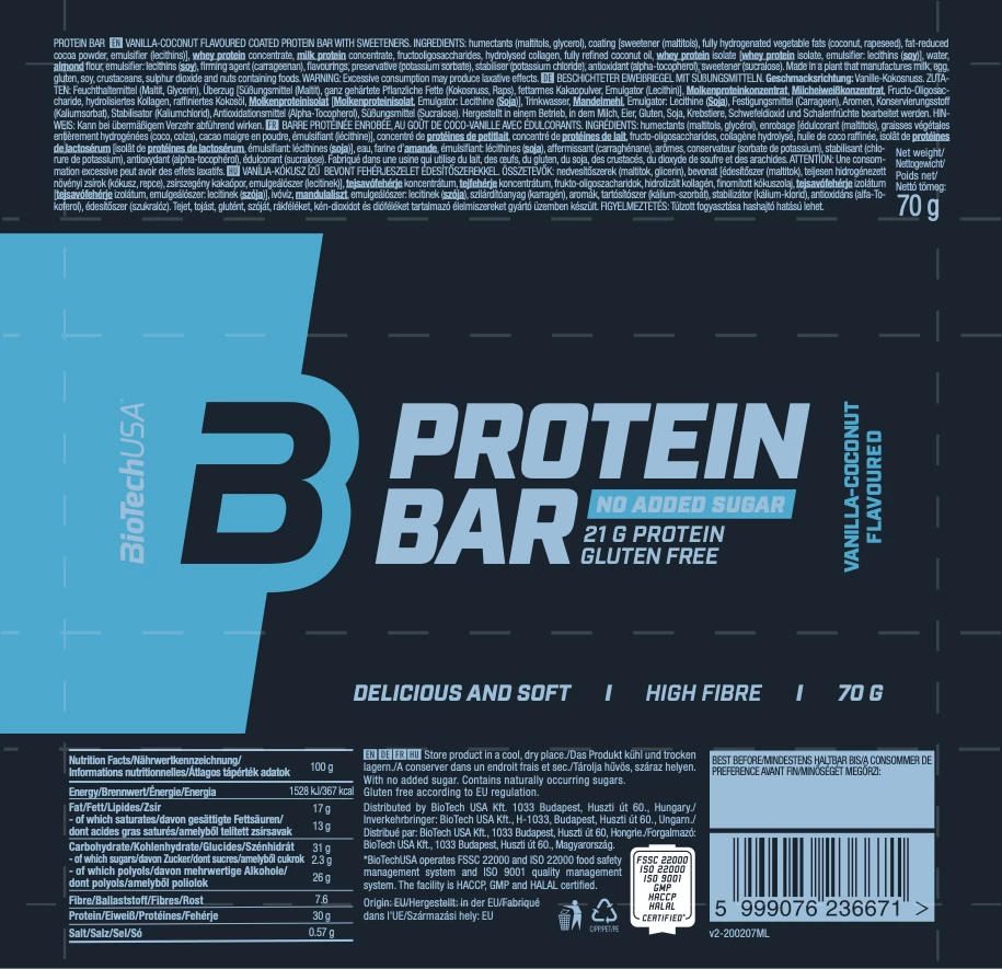 Protein Bar 70g - nutrifact
