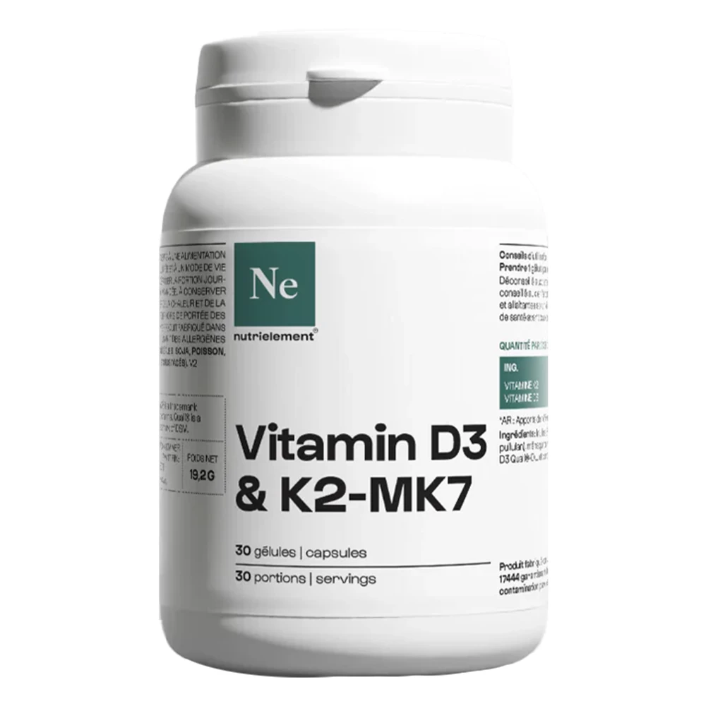 Vitamines D3 + K2-MK7 - Nutrielement